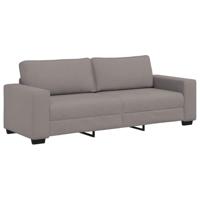 3-delige Loungeset met kussens stof taupe - thumbnail