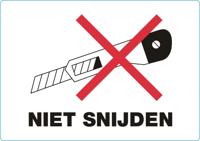 Waarschuwingsetiket niet snijden 500 stuks - thumbnail