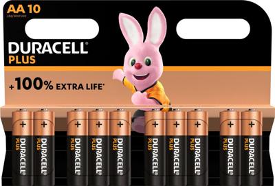 Duracell plus alkaline penlite lr6/aa pack 10 stuks