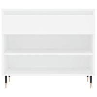 Schoenenkast 70x36x60 cm bewerkt hout wit - thumbnail