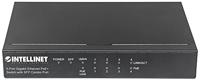 Intellinet 5-poorts Gigabit Ethernet PoE+ Switch met SFP Combo-Port 4X PSE-poorten IEEE 802.3at/af Power Over (PoE+/PoE) 80 W Desktopswitch 561174 zwart - thumbnail