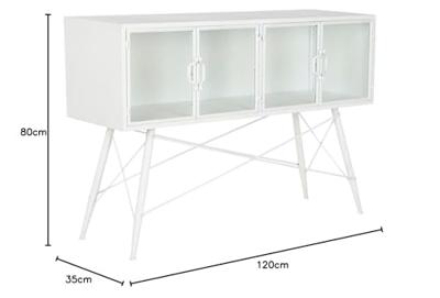 Wandtafel DKD Home Decor Wit Metaal Kristal 120 x 35 x 80 cm