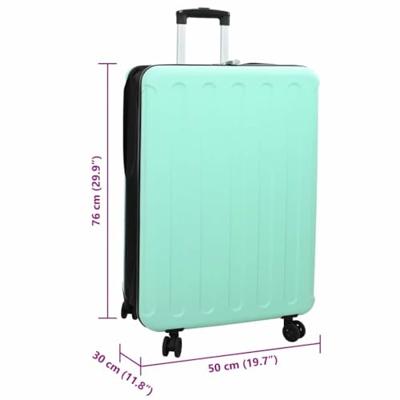 VidaXL Koffer met slot mintgroen 50 x 30 x 76 cm abs kunststof VidaXL Koffer met slot mintgroen 50 x 30 x 76 cm abs kunststof