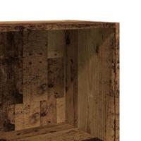 Boekenkast 40x30x114 cm bewerkt hout oud houtkleurig - thumbnail