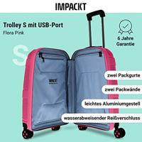 IMPACKT TROLLEY S 4 WIEL 55 CM FLORA PINK - thumbnail