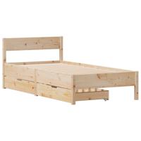 Bedframe zonder matras massief grenenhout 200x200 cm - thumbnail
