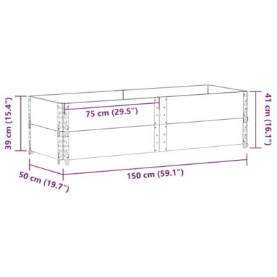 VidaXL Palletopzetranden 2 st 150x50 cm massief grenenhout bruin
