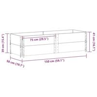 VidaXL Palletopzetranden 2 st 150x50 cm massief grenenhout bruin - thumbnail