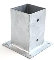 Eurofix voetsteun plaat verzinkt 7,1x7,1 cm - thumbnail