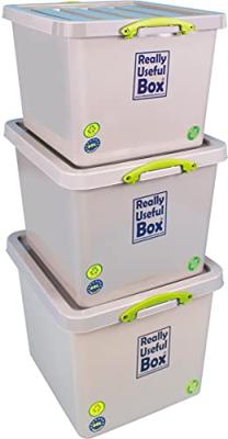 Really Useful Box Recycled opbergdoos 60 l, nestbaar, grijs Really Useful Box Recycled opbergdoos 60 l, nestbaar, grijs