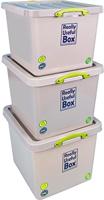 Really Useful Box Recycled opbergdoos 60 l, nestbaar, grijs - thumbnail