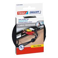 TESA On & Off 55239-00-00 Klittenband kabelbinder Om te bundelen Haak- en lusdeel (l x b x h) 5000 mm x 10 mm x 5 m Zwart 1 stuk(s) - thumbnail