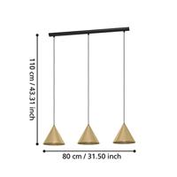 Eglo Eettafel hanglampNarices goud - 99592 - thumbnail