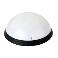 LED Plafondlamp - Badkamerlamp - Opbouw Rond 12W - Waterdicht IP54 - Helder/Koud Wit 6400K - Mat Zwart Kunststof - thumbnail