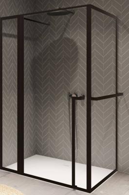 Douchecabine Riho Lucid XL GD203 Omkeerbaar Verstelbaar Aluminium 200x130x100 cm Mat Zwart Douchecabine Riho Lucid XL GD203 Omkeerbaar Verstelbaar Aluminium 200x130x100 cm Mat Zwart