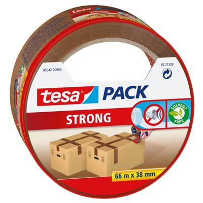 Tesa verpakkingsplakband Strong, ft 38 mm x 66 m, PP, bruin Tesa verpakkingsplakband Strong, ft 38 mm x 66 m, PP, bruin