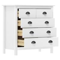 Dressoir Hill 79x40x80 cm massief grenenhout wit - thumbnail