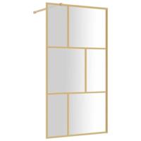 Inloopdouchewand transparant 100x195 cm ESG-glas goudkleurig - thumbnail