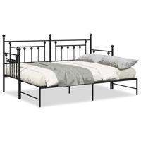 Bedframe voor een daybed met hoofdeinde Zwart 80 x 200 cm Staal - thumbnail