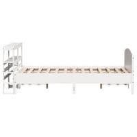 Bedframe zonder matras massief grenenhout wit 140x200 cm - thumbnail