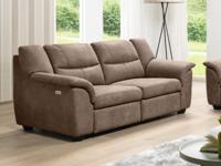 Relax zitbank elektrisch OSIRIS 2 plaatsen stof bruin - thumbnail