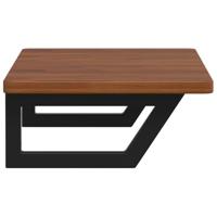 Badkamer wandschap staal en massief eikenhout - thumbnail