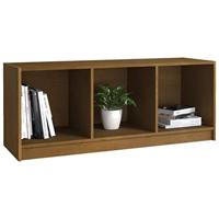 Tv-meubel 104x33x41 cm massief grenenhout honingbruin - thumbnail