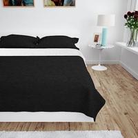 VidaXL Bedsprei dubbelzijdig 220x240 cm quilt zwart en wit - thumbnail