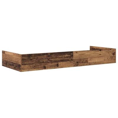 Opbergbedframe met hoofdeinde Oud Hout 90 x 200 cm Bewerkt hout
