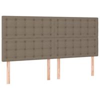 Boxspring met matras stof taupe 160x200 cm - thumbnail
