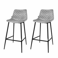 Barstoel 1set/2 Lynn grijs 96cm - thumbnail