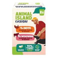 ANIMAL ISLAND Turkey / Beef Fillets in broth - natvoer voor honden - 8x150g - thumbnail