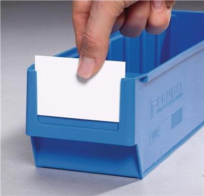 Promat/Tecwerk Etiket | wit voor magazijnbakken | B. 235 mm | 100st./zak - 9000448995