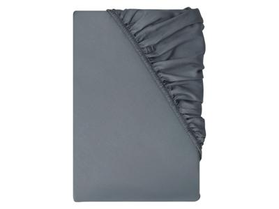 LIVARNO Satijnen hoeslaken 140-160 x 200 cm (Antraciet)