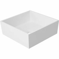 Opbouw Waskom Hike 42.6x42.6x15.2 cm Composiet Mat Wit VM Go - thumbnail