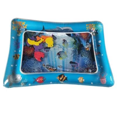 3 STKS baby opblaasbare aquarium water spelen kussen Prostrate pad Toy mat blauw 60 * 50cm