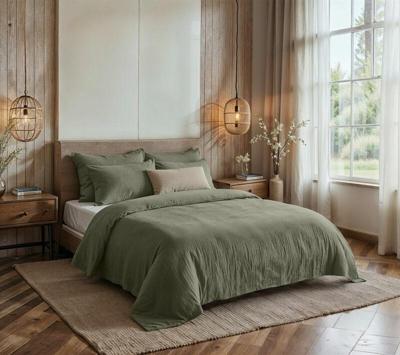 Dreamhouse Mousseline Mossy Groen 140 x 200/220 cm