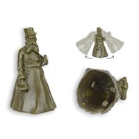 Bronzen tafelbel figuur van een heer - thumbnail