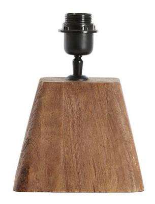 Light & Living Tafellamp 'Kardan' Mangohout, 15cm, kleur Bruin (excl. kap)