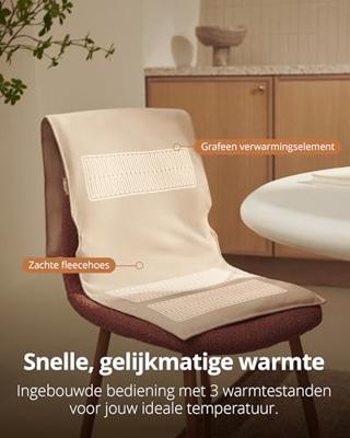 Duux Mellow Long Chair Pad (40 x 110) Elektrische deken Beige