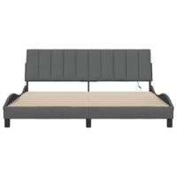 Bedframe zonder matras "Hanko" stof donkergrijs 180x200 cm - thumbnail