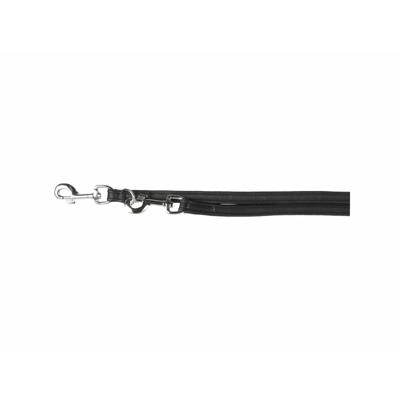 TRIXIE HONDENRIEM POLITIELIJN ACTIVE COMFORT LEER ZWART 200X2 CM - thumbnail