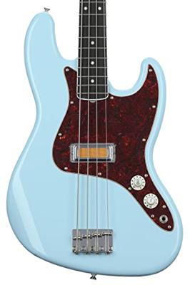 Fender Gold Foil Jazz Bass Sonic Blue EB Limited Edition elektrische basgitaar met deluxe gigbag