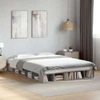 Bedframe bewerkt hout grijs sonoma eikenkleurig 160x200 cm - thumbnail