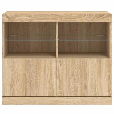 Dressoir met LED-verlichting 81x37x67 cm sonoma eikenkleurig