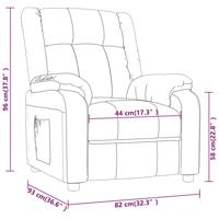 Fauteuil verstelbaar elektrisch stof taupe - thumbnail