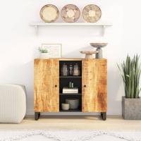 Dressoir met 2 deuren 90x33x75 cm massief mangohout - thumbnail