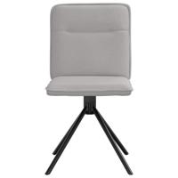 Eetkamerstoelen 2 st stof wolk grijs - thumbnail