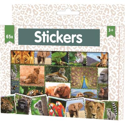 W&O stickerdoos junior 16 x 11,5 cm papier beige/wit 65 stuks