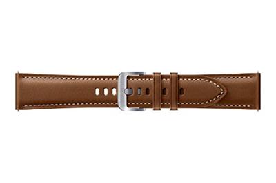 Samsung Stitch Leather Armband ET-SLR84, horlogeband voor Galaxy Watch3 met 22 mm bandbreedte, echt leren armband in bruin